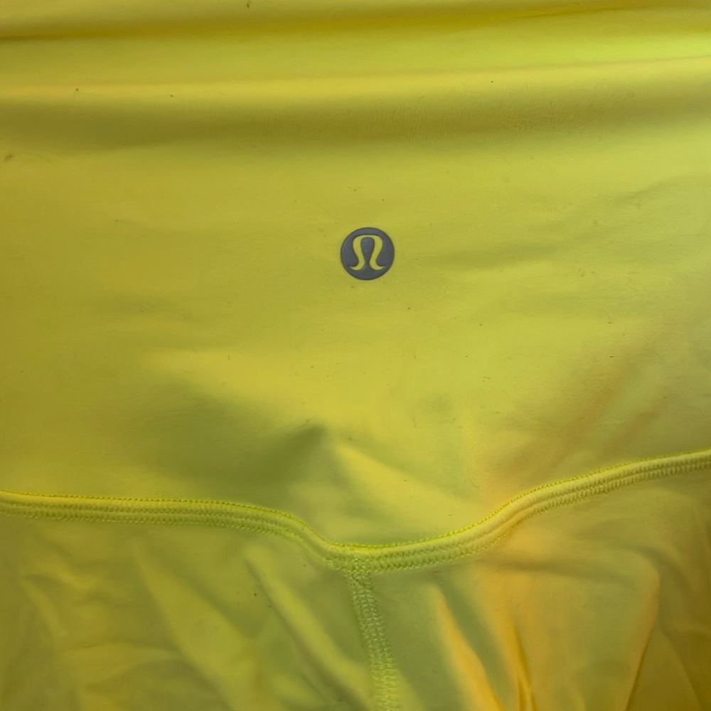 Yellow Align Lulu Yoga pants.